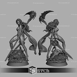 Lady Death Skeletor Base STL Printer Files