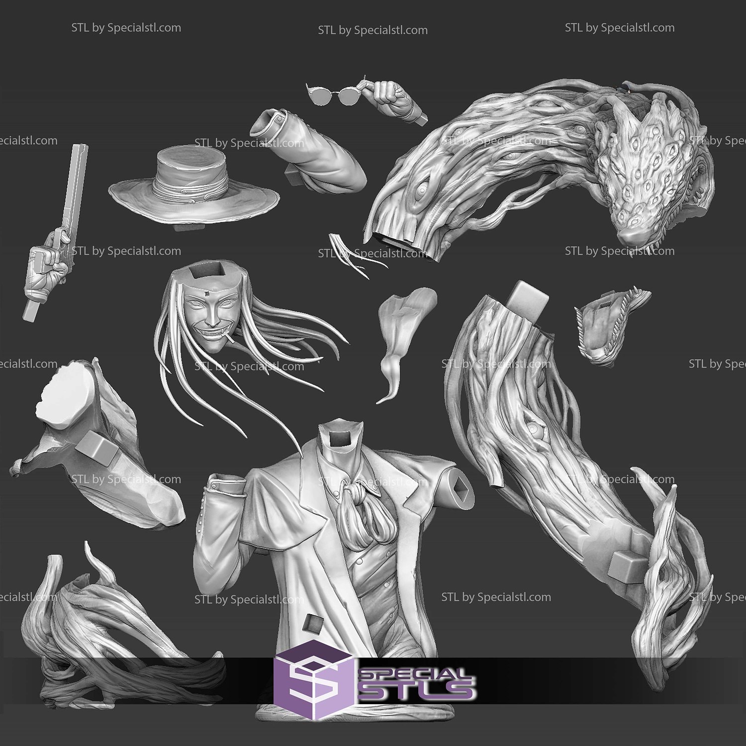 Alucard Hellsing and Gun STL Printer Files | SpecialSTL