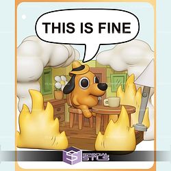 Chibi This is Fine Meme STL Printer Files