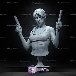 Lara Croft Bust Tomb Base STL Printer Files