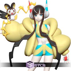 Gym Leader Elesa Pokemon Black and White STL Printer Files