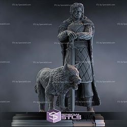 Jon Snow and the Wolf STL Printer Files