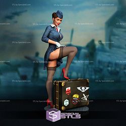 WWII Stewardess Pin Up STL Printer Files