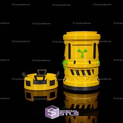 Basic STL - Toxic Waste Can Holder