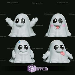 Chibi STL Collection - Cute Ghosts