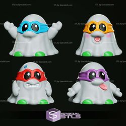 Chibi STL Collection - Cute Ghosts TMNT