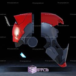 Cosplay STL Files CyberPunk Red Hood Helmet