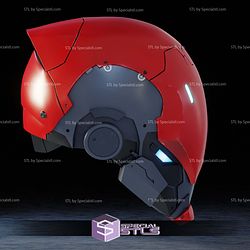 Cosplay STL Files CyberPunk Red Hood Helmet