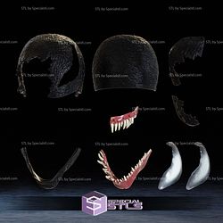 Cosplay STL Files Venom Half Mask