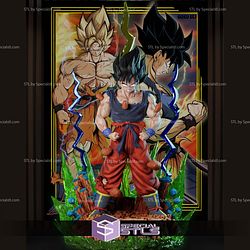 Goku Namek first Transfomation STL Printer Files