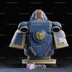 Life Size Space Marine Bust STL Files