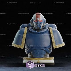 Life Size Space Marine Bust STL Files