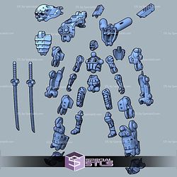 Pocket Mech Exo Armor Pirate STL Printer Files