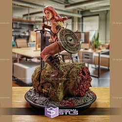 Red Sonja in Battle STL Printer Files