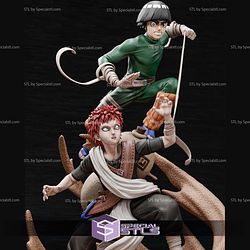 Rocklee and Gaara Battle Sand Digital STL Files