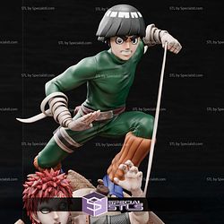 Rocklee and Gaara Battle Sand Digital STL Files