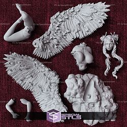 Athalia angel on a cloud 3D Print Files