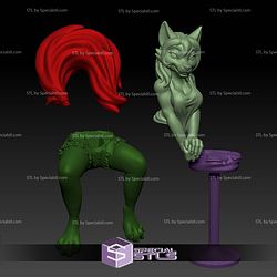 Basic STL - Wolf on Bar Chair 3D Print Files