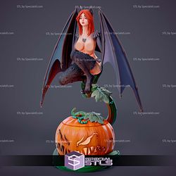 Halloween Bat Girl Pumpkin NSFW3D Print Files