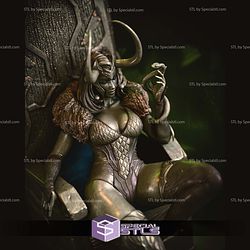 Lady Loki on Throne 3D Print Files