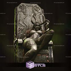 Lady Loki on Throne 3D Print Files