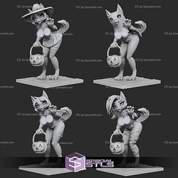 Wolfy Girl Halloween Pack 3D Print Files