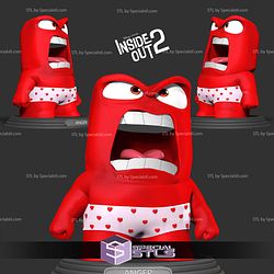 Anger with shorts Inside Out 2 3D Print Files