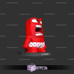 Anger with shorts Inside Out 2 3D Print Files