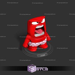 Anger with shorts Inside Out 2 3D Print Files