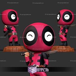 Chibi Deadpool and Sword 3D Print Files