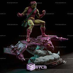 Green Goblin on Goblin Glider 3D Print Files