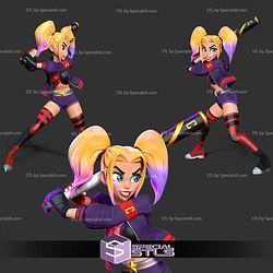 Harley Quinn Baseball Player 3D Print Files