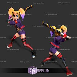 Harley Quinn Baseball Player 3D Print Files