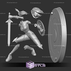 Wonder Woman Stylized Battle 3D Print Files