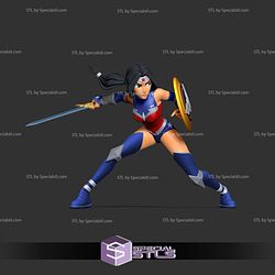 Wonder Woman Stylized Battle 3D Print Files