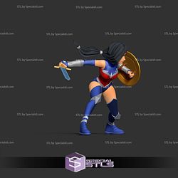 Wonder Woman Stylized Battle 3D Print Files