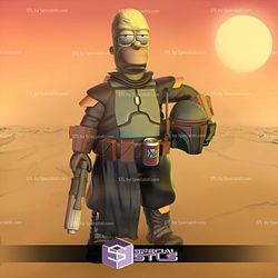 Homer Boba Fett Simpson 3D Print Files