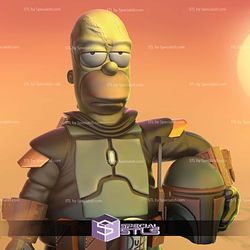 Homer Boba Fett Simpson 3D Print Files