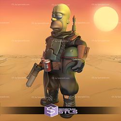 Homer Boba Fett Simpson 3D Print Files