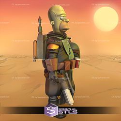 Homer Boba Fett Simpson 3D Print Files