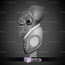 Ackbar Admiral Portrait Bust 3D Print Files