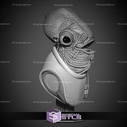 Ackbar Admiral Portrait Bust 3D Print Files