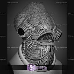 Ackbar Admiral Portrait Bust 3D Print Files