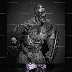 Captain America Zombie V3 3D Print Files