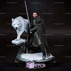 Jon Snow and Ghost 3D Print Files