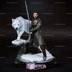 Jon Snow and Ghost 3D Print Files