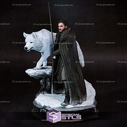 Jon Snow and Ghost 3D Print Files