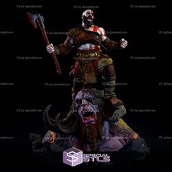 Kratos on Demon 1-6 Scale 3D Print Files