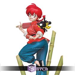 Ranma Bamboo Ranma 3D Print Files