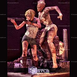 Silent Hill Diorama Heather and Nurse 3D Print Files